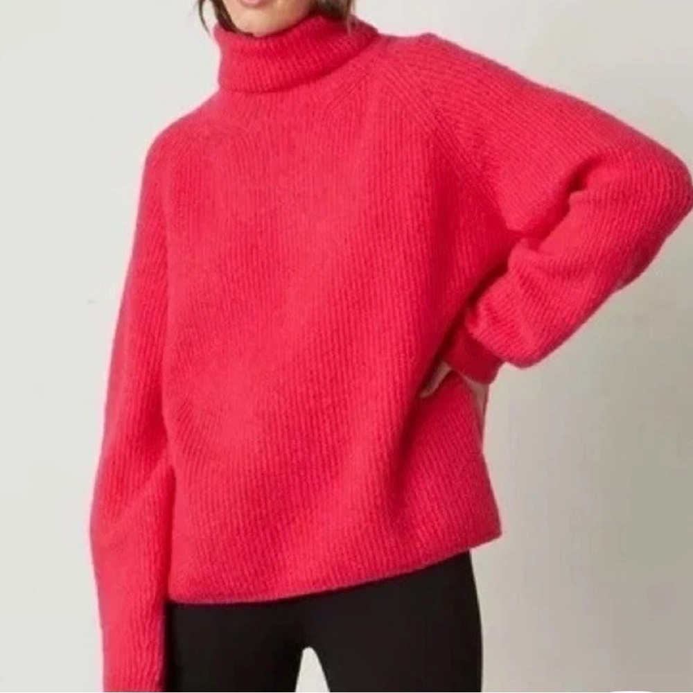 Velvet by Graham & Spencer Vibrant Red Turtleneck Sweater